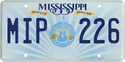 MS license plate MIP226