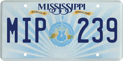 MS license plate MIP239