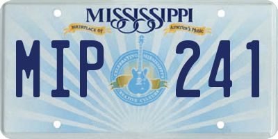 MS license plate MIP241