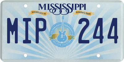 MS license plate MIP244