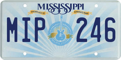 MS license plate MIP246