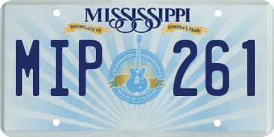 MS license plate MIP261