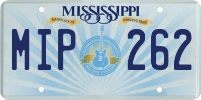 MS license plate MIP262