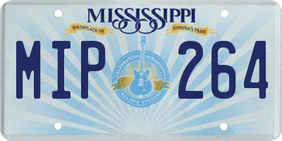 MS license plate MIP264