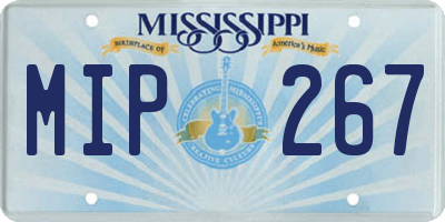 MS license plate MIP267