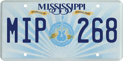 MS license plate MIP268