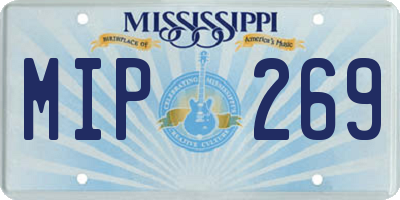 MS license plate MIP269