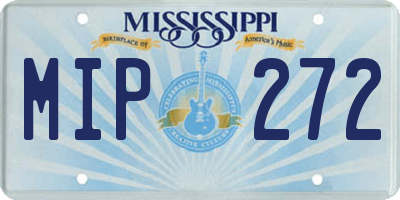MS license plate MIP272