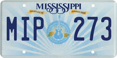 MS license plate MIP273