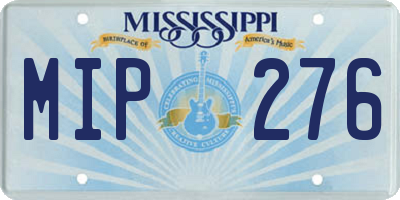 MS license plate MIP276