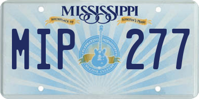 MS license plate MIP277