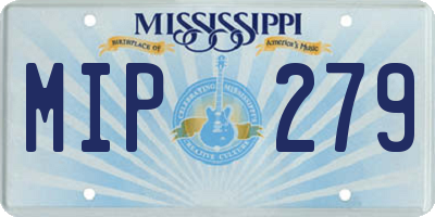 MS license plate MIP279