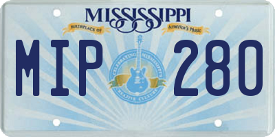 MS license plate MIP280