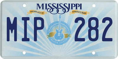MS license plate MIP282