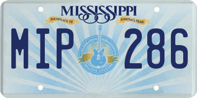 MS license plate MIP286