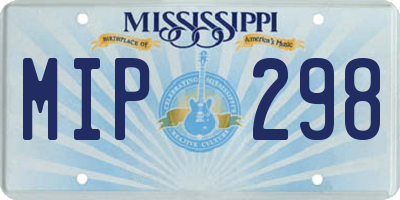 MS license plate MIP298