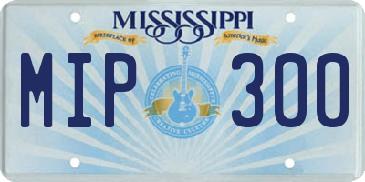 MS license plate MIP300