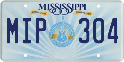 MS license plate MIP304