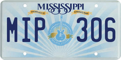 MS license plate MIP306