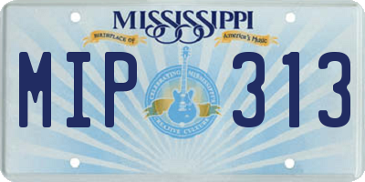 MS license plate MIP313