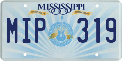 MS license plate MIP319