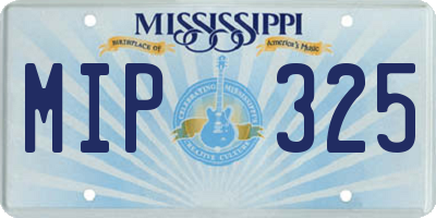 MS license plate MIP325