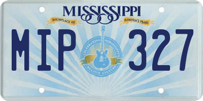 MS license plate MIP327