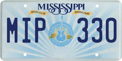 MS license plate MIP330