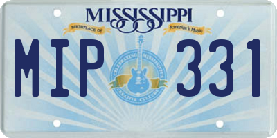 MS license plate MIP331