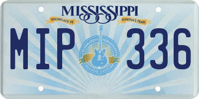 MS license plate MIP336
