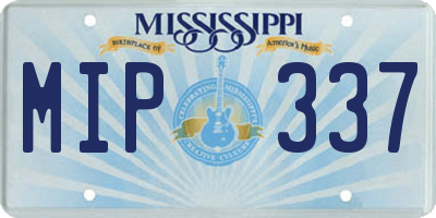 MS license plate MIP337