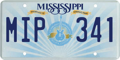 MS license plate MIP341