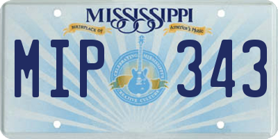 MS license plate MIP343