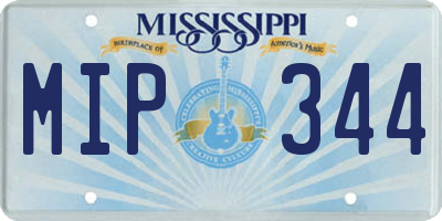 MS license plate MIP344