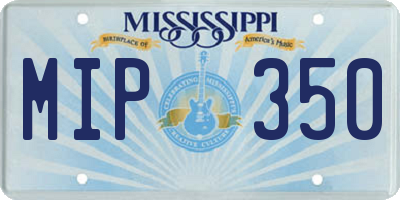 MS license plate MIP350