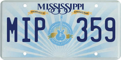 MS license plate MIP359