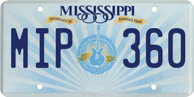 MS license plate MIP360