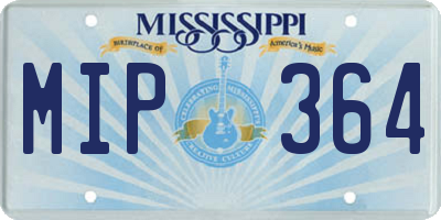 MS license plate MIP364