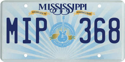 MS license plate MIP368