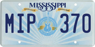 MS license plate MIP370