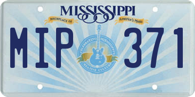 MS license plate MIP371