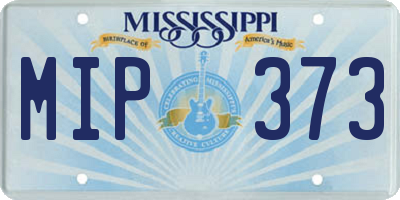 MS license plate MIP373