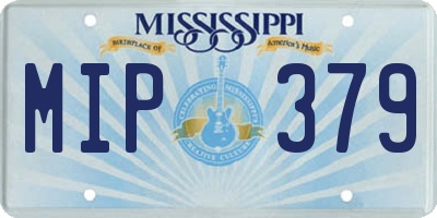 MS license plate MIP379