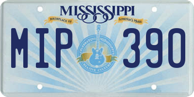 MS license plate MIP390