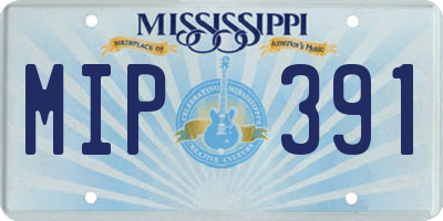 MS license plate MIP391