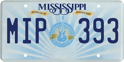 MS license plate MIP393
