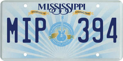 MS license plate MIP394