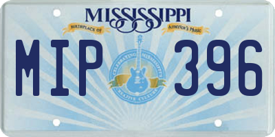 MS license plate MIP396