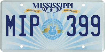 MS license plate MIP399