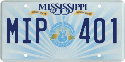 MS license plate MIP401